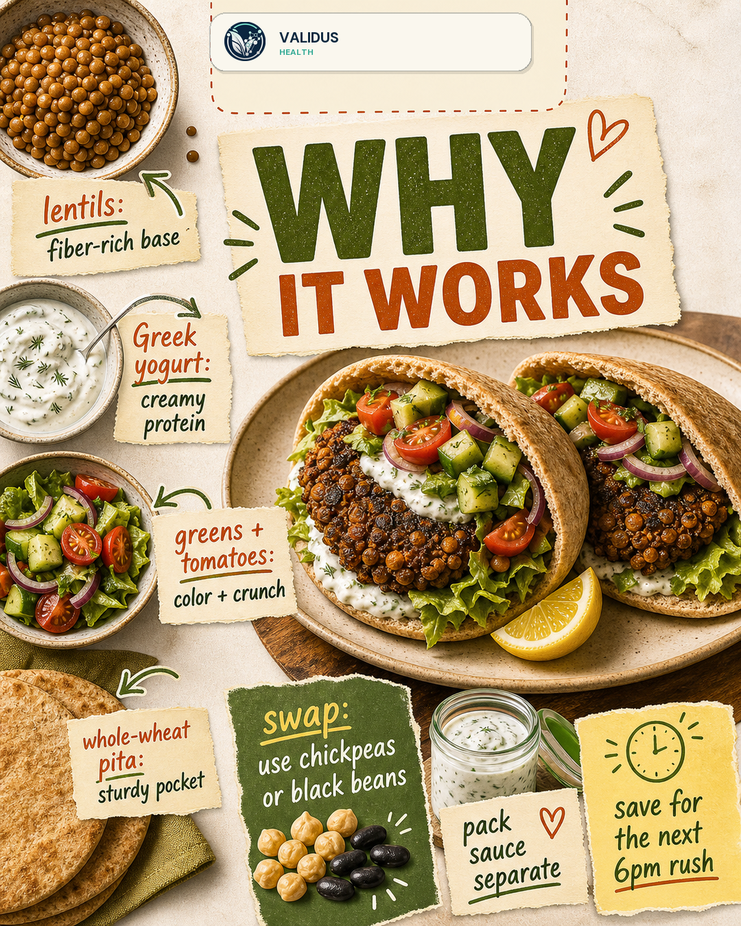 Crispy Lentil Smash Burger Pita Plates slide 4