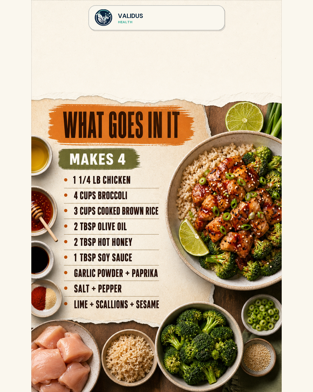 Hot-Honey Chicken Broccoli Rice Bowls slide 2