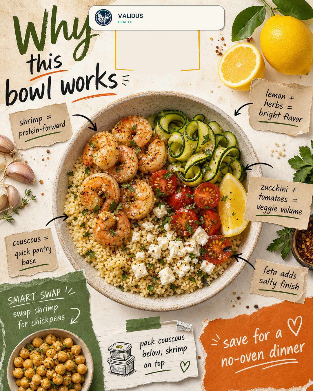 Lemon-Garlic Shrimp Couscous Bowls slide 4