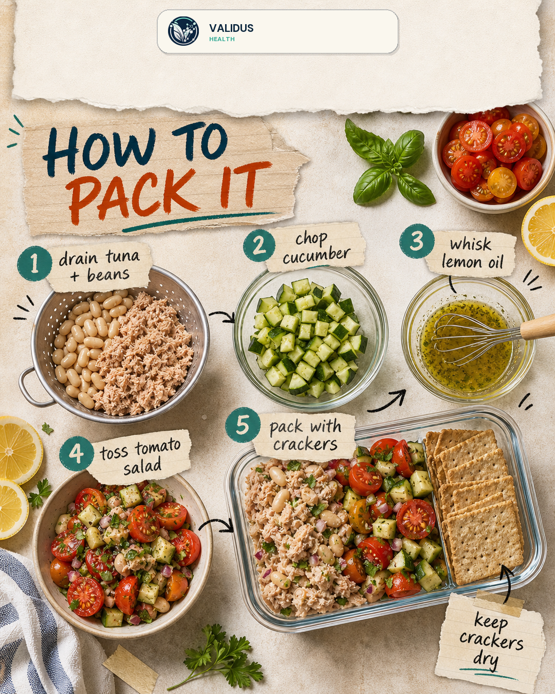 Lemon-Herb Tuna White Bean Tomato Boxes slide 3