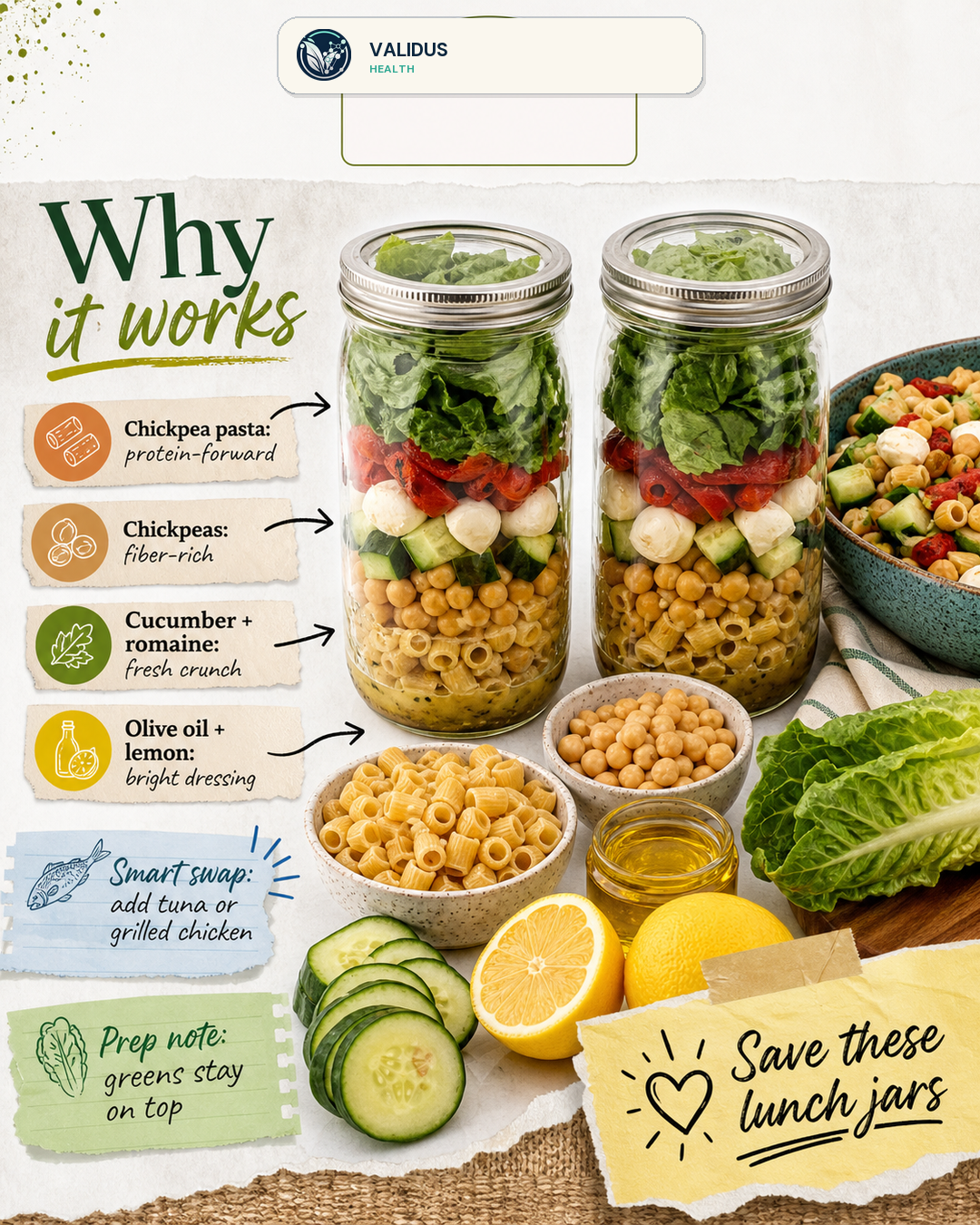 Lemony Chickpea Pasta Crunch Jars slide 4