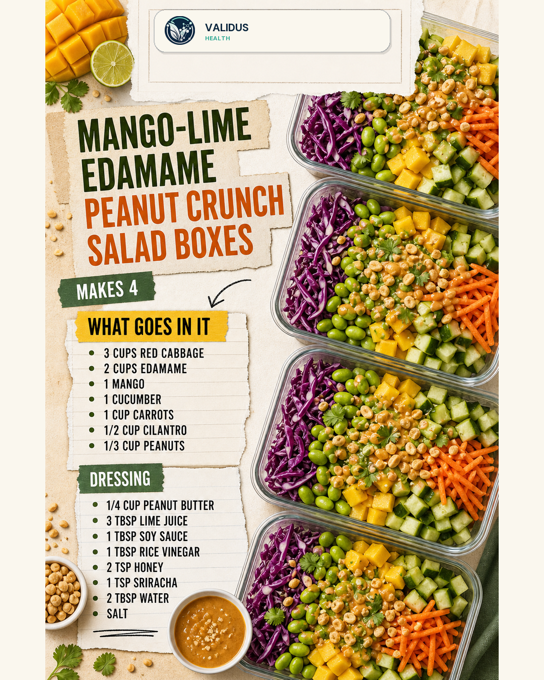Mango-Lime Edamame Peanut Crunch Salad Boxes slide 2