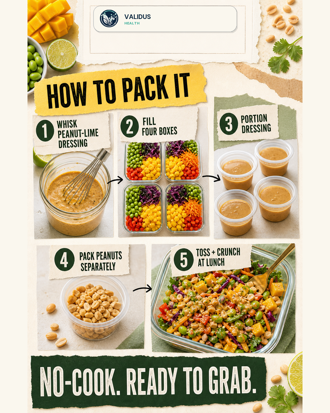 Mango-Lime Edamame Peanut Crunch Salad Boxes slide 3