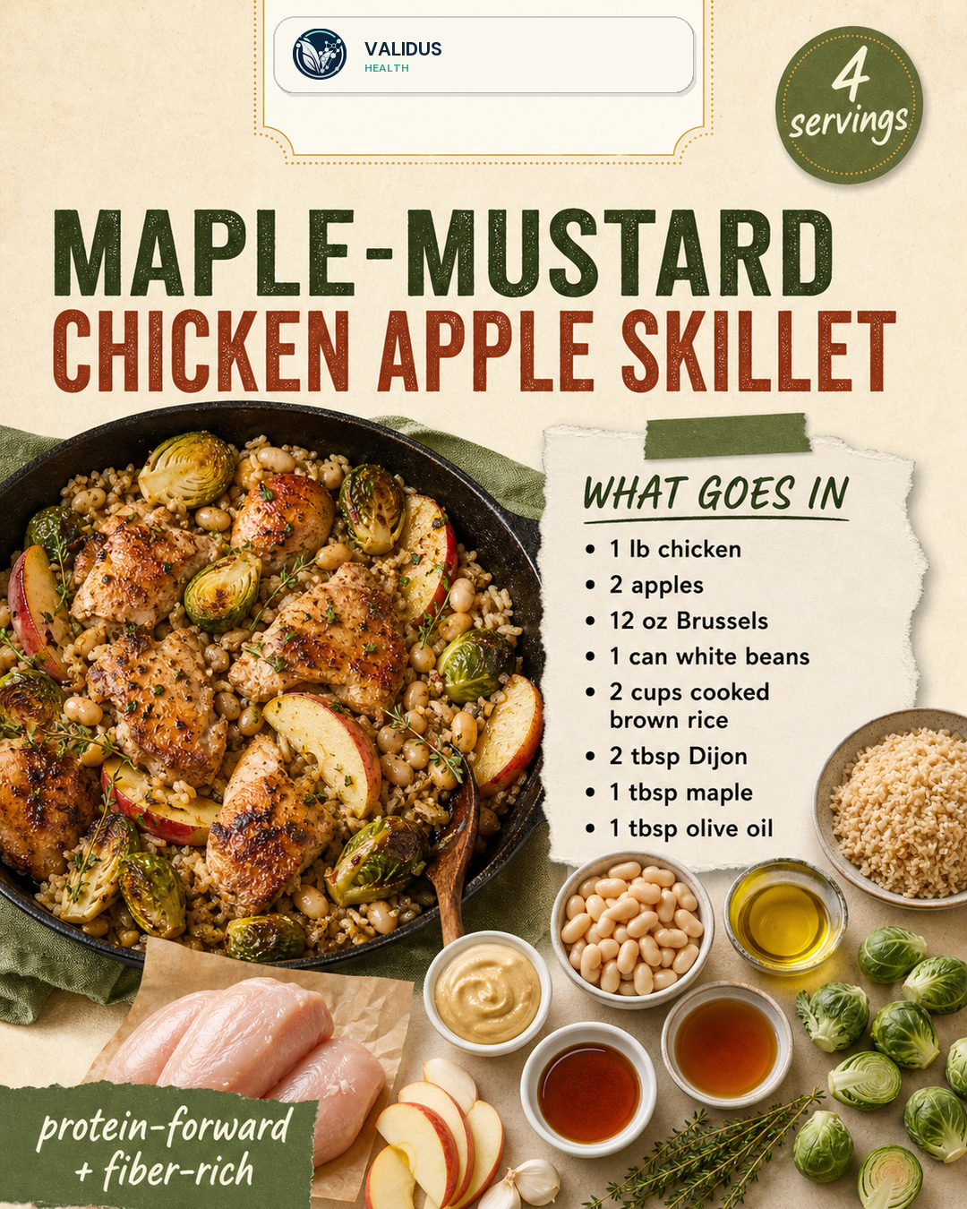 Maple-Mustard Chicken Apple Skillet slide 2
