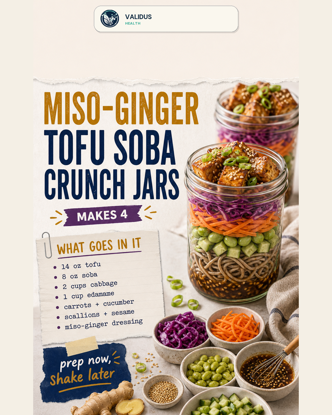 Miso-Ginger Tofu Soba Crunch Jars slide 2