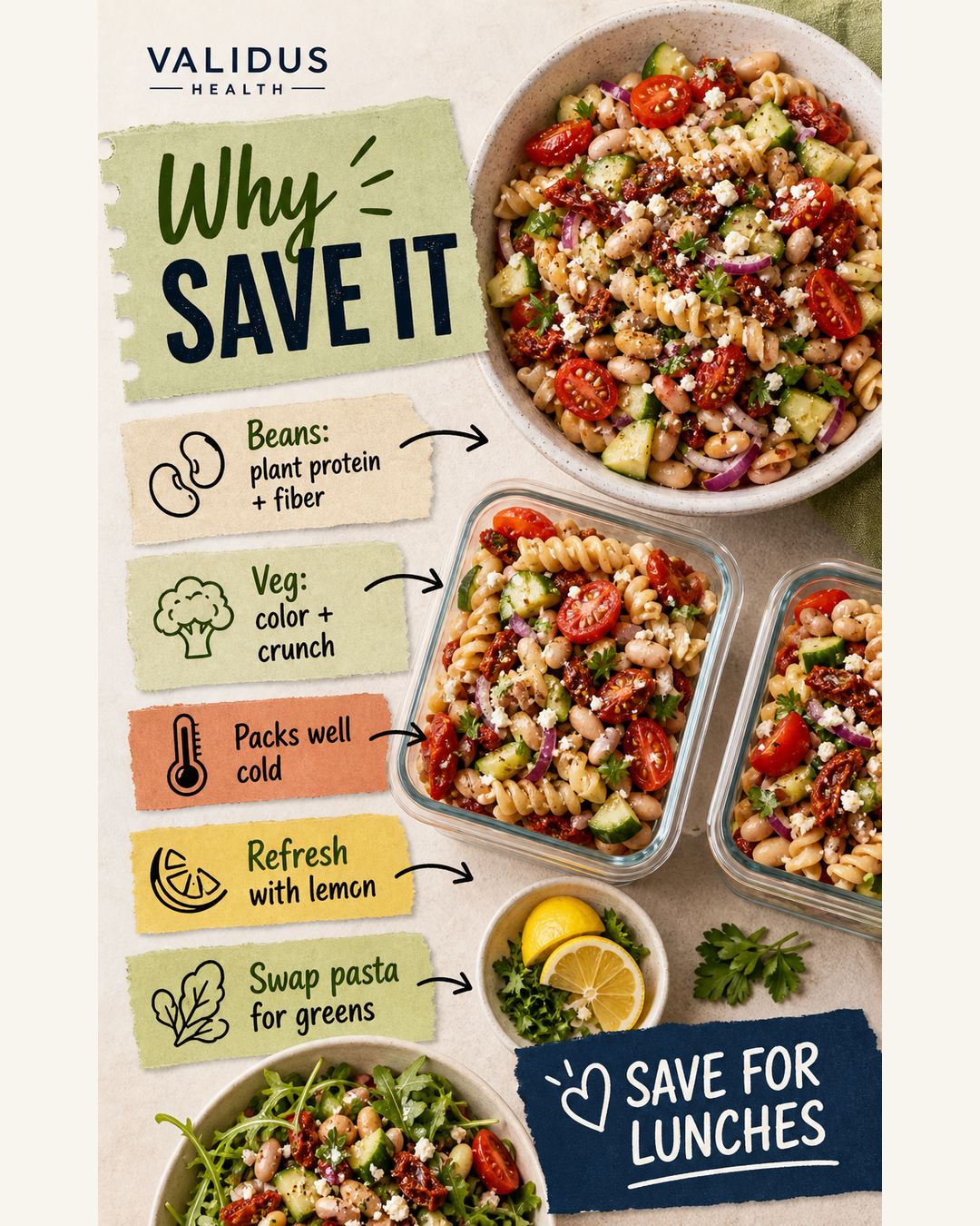 Sun-Dried Tomato Dense Bean Pasta Salad slide 4