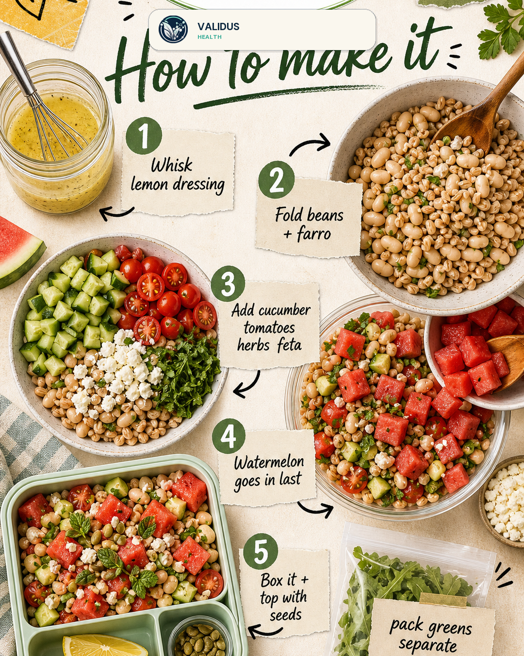 Watermelon Feta White Bean Picnic Boxes slide 3
